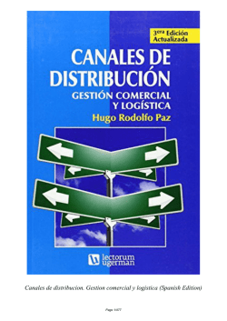 Canales de distribucion. Gestion comercial y logistica (Spanish
