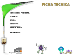 FICHA TÉCNICA NOMBRE DEL PROYECTO: PONENTE: GRADO