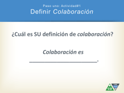 ¿Cuál es SU definición de colaboración?