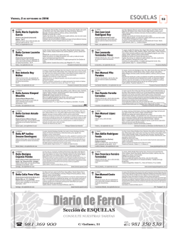 esquelas - Diario de Ferrol