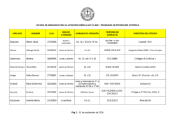 LISTADO DE ABOGADOS PARA LA ATENCIÓN SOBRE LA LEY