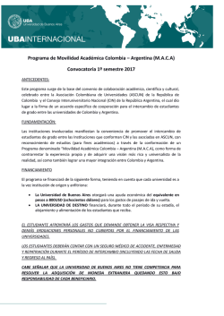 Programa de Movilidad Académica Colombia – Argentina (M.A.C.A