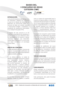 bases del i concurso de ideas cátedra cimc