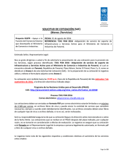 Solicitud de Cotización (RFQ) - Procurement Notices