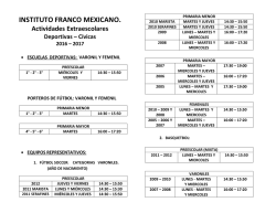 Escuela Deportiva Información