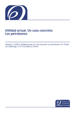 Utilidad actual. Un caso concreto: Los petrobonos