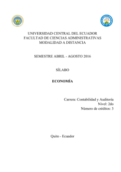 Syllabus Economía CA - facultad de ciencias administrativas