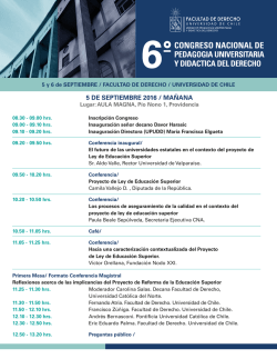 Revisa el programa completo de la actividad