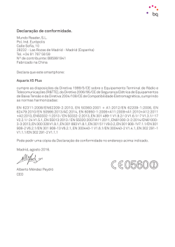 Declaração de conformidade.