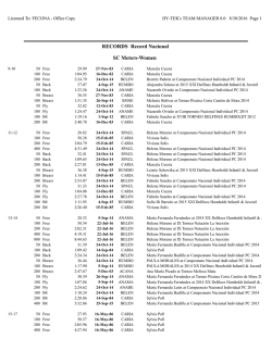 Records Nacionales Piscina Corta 30 agosto 2016