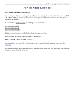Por Tu Amor Libro pdf