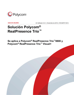 Guía del usuario de la solución Polycom