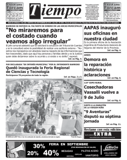 “No miraremos para el costado cuando veamos algo irregular”