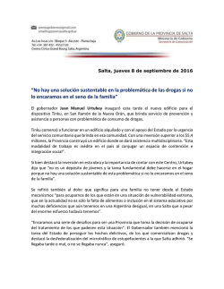 No hay una solución sustentable en la problemática de las drogas si
