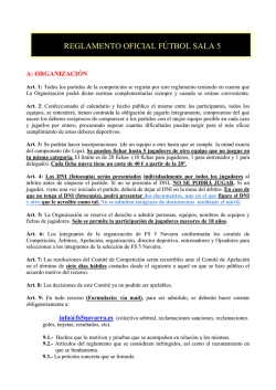 Reglamento - FS5 Navarra