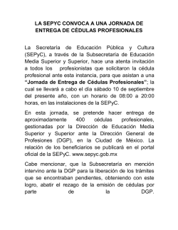 LA SEPYC CONVOCA A UNA JORNADA DE ENTREGA DE