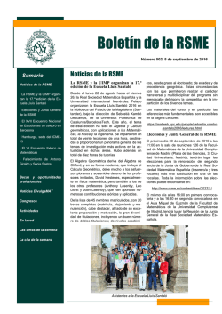 Boletín 502 - Real Sociedad Matemática Española