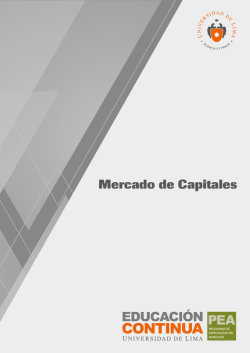 Mercado de Capitales - Universidad de Lima