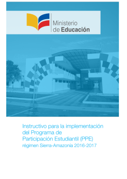 Instructivo régimen Sierra-Amazonía 2015-2016