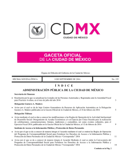 Gaceta oficial CDMX 155 2016-09-08