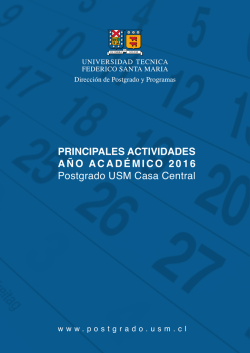 calendario academico 2016 - Dirección General de Investigación