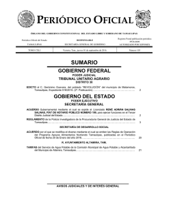 SEP - Periodico Oficial - Gobierno del Estado de Tamaulipas