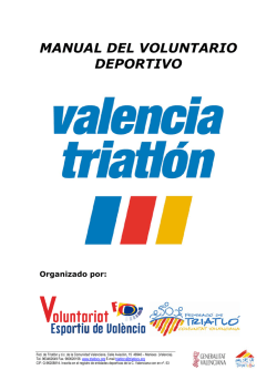 Manual de voluntarios/as - El voluntariado deportivo en Valencia