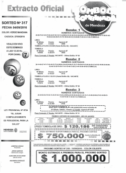 Extracto Tombola - Gobierno de Mendoza