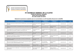 XV ASAMBLEA GENERAL DE LA ALAFEC