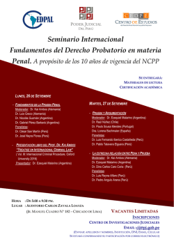 Seminario Internacional Fundamentos del Derecho Probatorio en