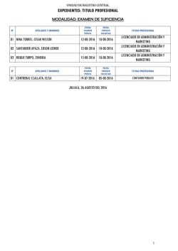 EXPEDIENTES: TITULO PROFESIONAL