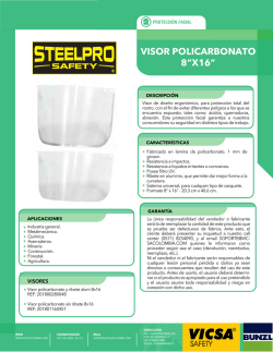 ficha tecnica |160451 visor steelpro policarbonato sin