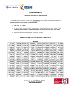 Aspirantes no admitidos
