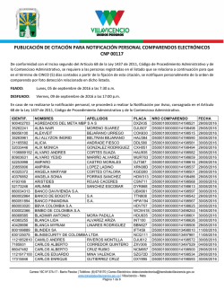 publicación de citación para notificación personal comparendos