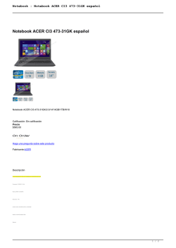 Notebook : Notebook ACER CI3 473