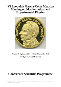 VI Leopoldo García-Colín Mexican Meeting on Mathematical