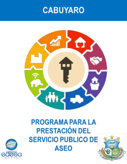programa para la prestación del servicio publico de aseo