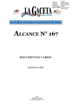 ALCANCE DIGITAL N° 167 a La Gaceta N° 174 de la fecha 09 09