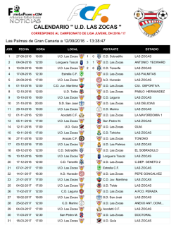 CALENDARIO `` U.D. LAS ZOCAS ``