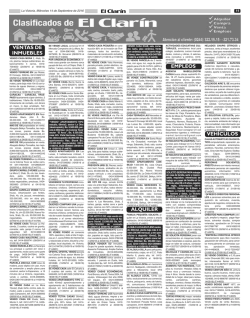 Clasificados Diario El Clarín de La Victoria Miércoles 14 de