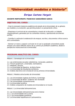 Universidad: modelos e historia