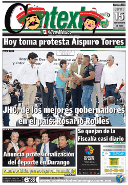 JHC, de los mejores gobernadores en el país: Rosario