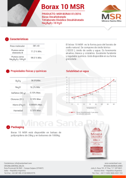 Borax 10 MSR - Minera Santa Rita