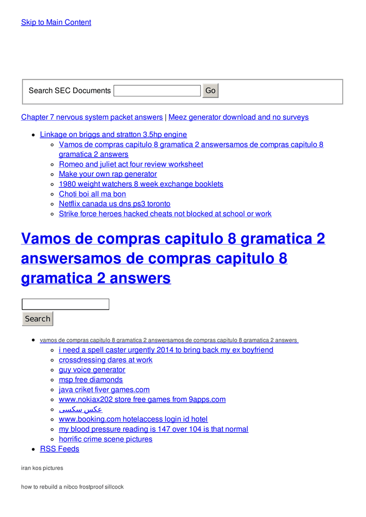 Vamos De Pras Capitulo 8 Gramatica 2 Answersamos De