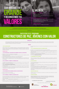 Descarga la Convocatoria - Secretar&iacute;a de Educaci&oacute;n