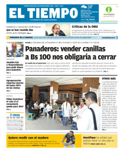 Panaderos: vender canillas a Bs 100 nos obligar&iacute;a a cerrar
