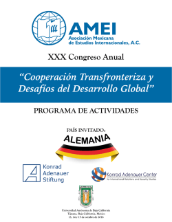 Programa de actividades para el XXX Congreso Anual