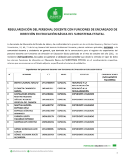 Convocatoria Expedientes Directivos