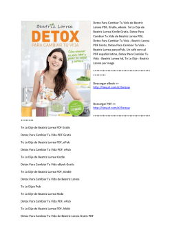 Detox Para Cambiar Tu Vida de Beatriz Larrea PDF, Kindle, eBook