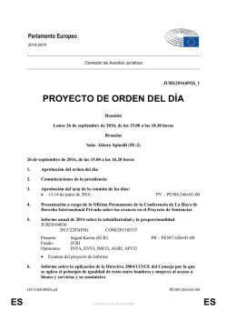 ES ES PROYECTO DE ORDEN DEL DÍA